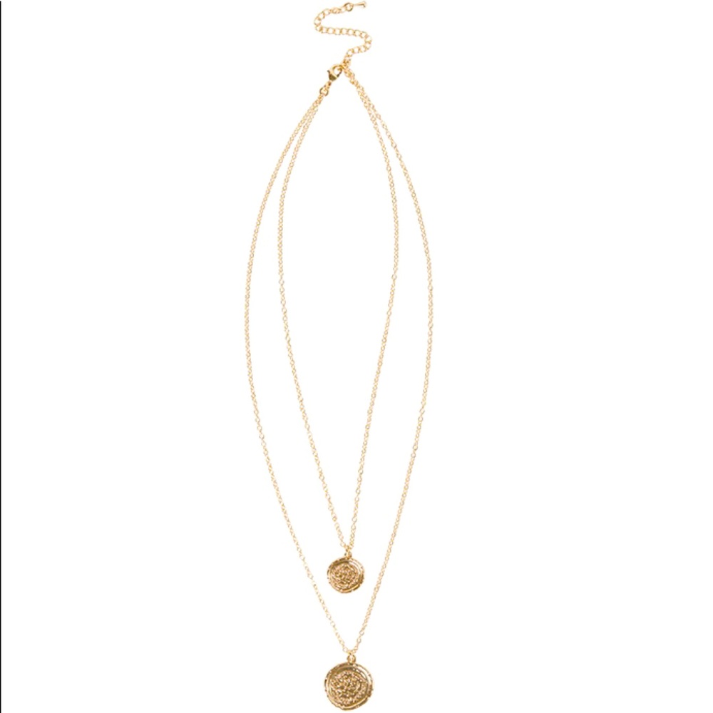 Double Coin Necklace